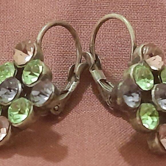 Pastel Rhinestone Earrings - Picture 3 of 5